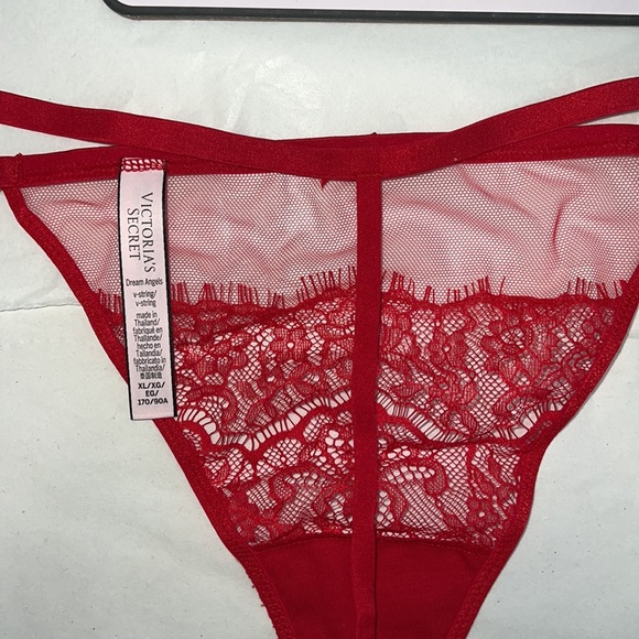 Victoria's Secret VString Mesh & Lace Red THONG Panty XL - Picture 8 of 12